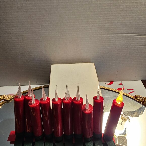 Christmas ornaments Clip-on Candle Ornaments  set of 10, 4" tall - Picture 4 of 4